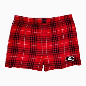 Men's Georgia Bulldogs Plaid Flannel Boxers Size XXL 2XL Concepts Sport NCAA UGA